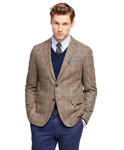 Men's Brown Plaid Sport Coat | Brooks Brothers