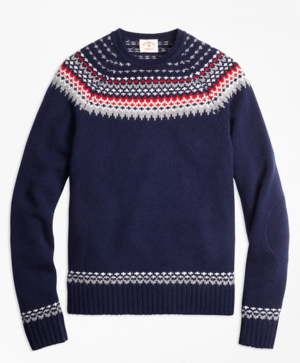Nordic Fair Isle Crewneck Sweater - Brooks Brothers