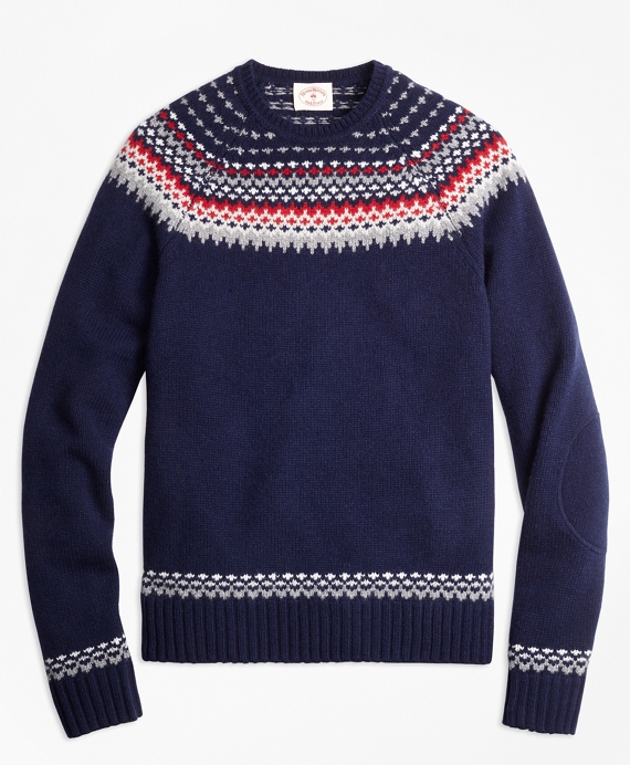 Nordic Fair Isle Crewneck Sweater - Brooks Brothers