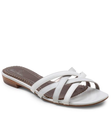 Patent Leather and Calfskin Strappy Sandals   Brooks Brothers