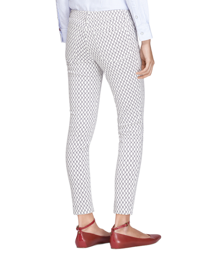 Women's Janie Fit Five-Pocket Stretch Cotton Trellis Print Pants ...