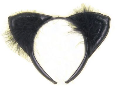 Faux Leather Black Cat Ears | Cogimia