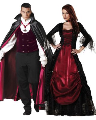 Elite Gothic Vampira Adult Couple Costume | Riffbug