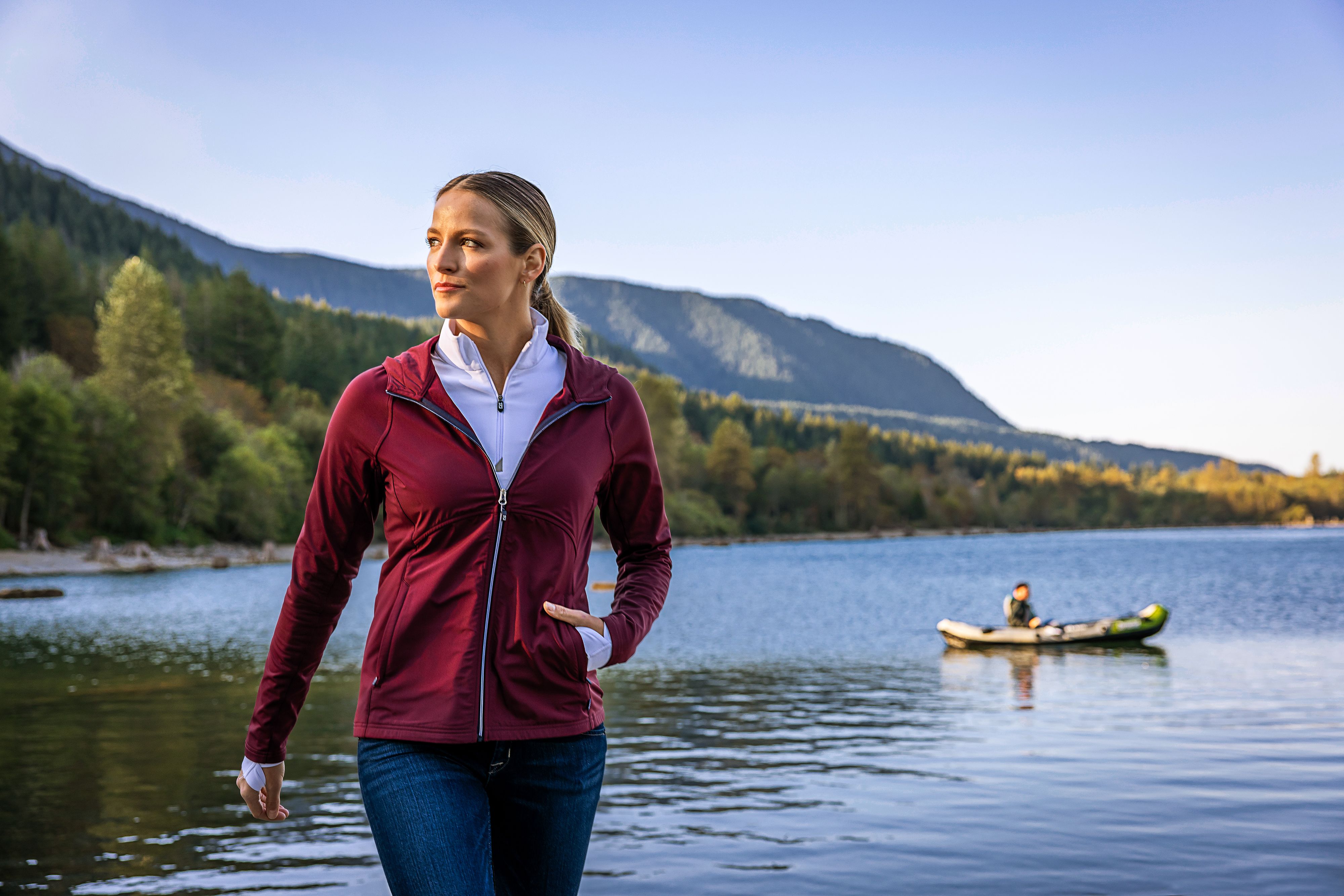 Cutter & Buck Adapt Recycled Soft Knit Stretch Womens Hybrid Full Zip Jacket 107