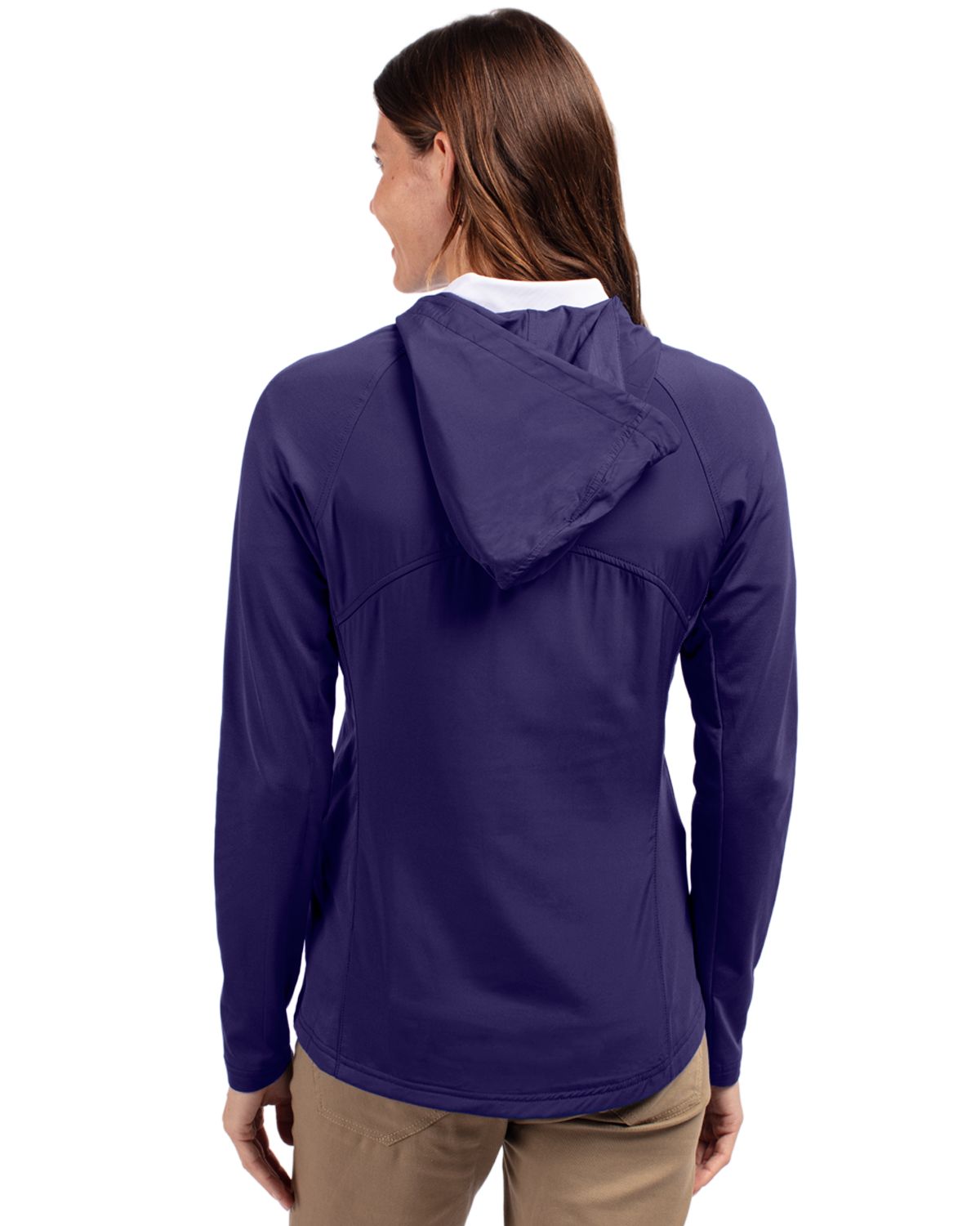 Cutter & Buck Adapt Recycled Soft Knit Stretch Womens Hybrid Full Zip Jacket 153