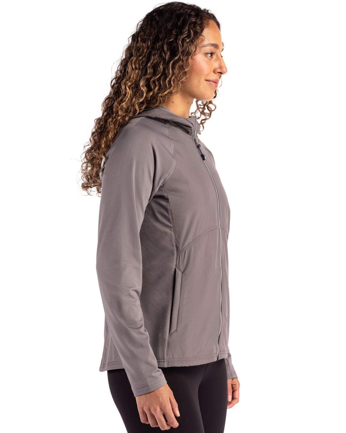 Cutter & Buck Adapt Recycled Soft Knit Stretch Womens Hybrid Full Zip Jacket 152