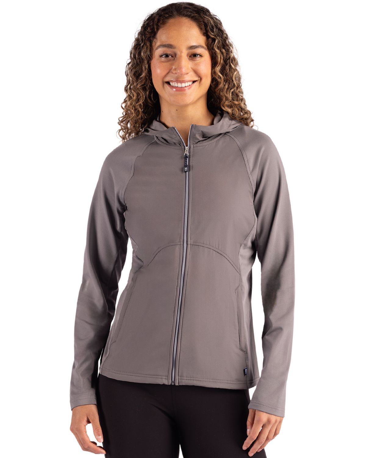 Cutter & Buck Adapt Recycled Soft Knit Stretch Womens Hybrid Full Zip Jacket 150