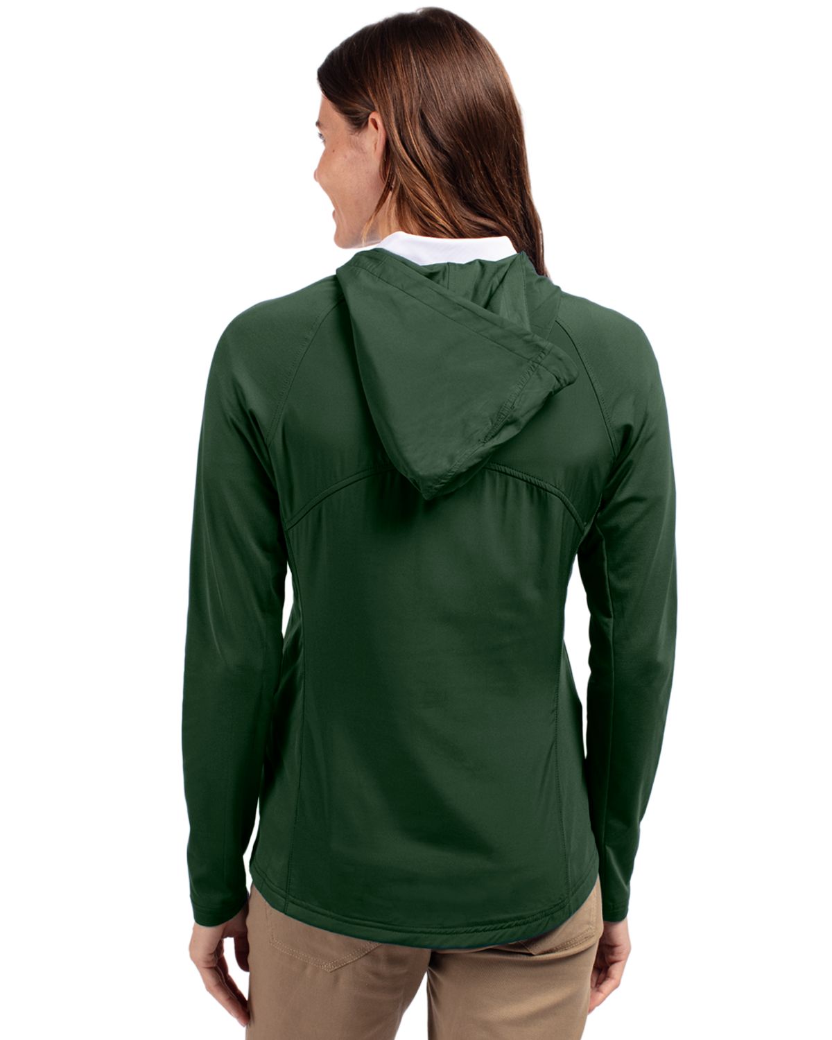 Cutter & Buck Adapt Recycled Soft Knit Stretch Womens Hybrid Full Zip Jacket 101