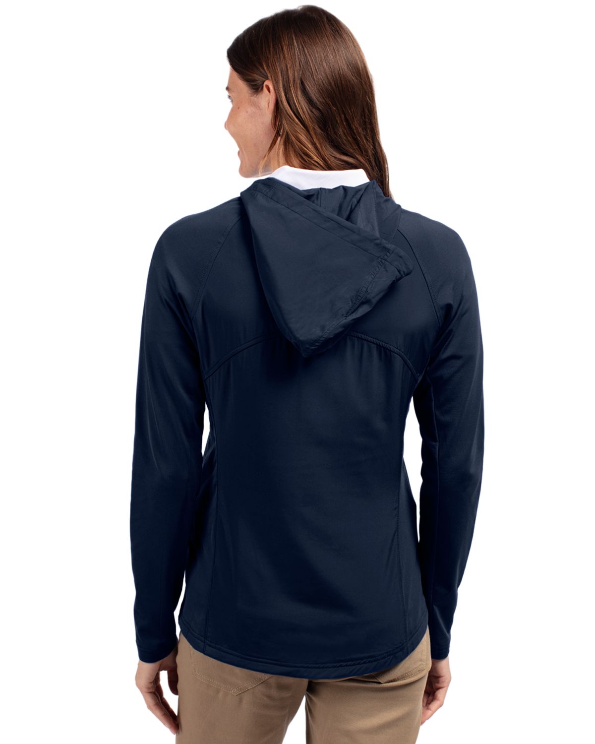 Cutter & Buck Adapt Recycled Soft Knit Stretch Womens Hybrid Full Zip Jacket 90