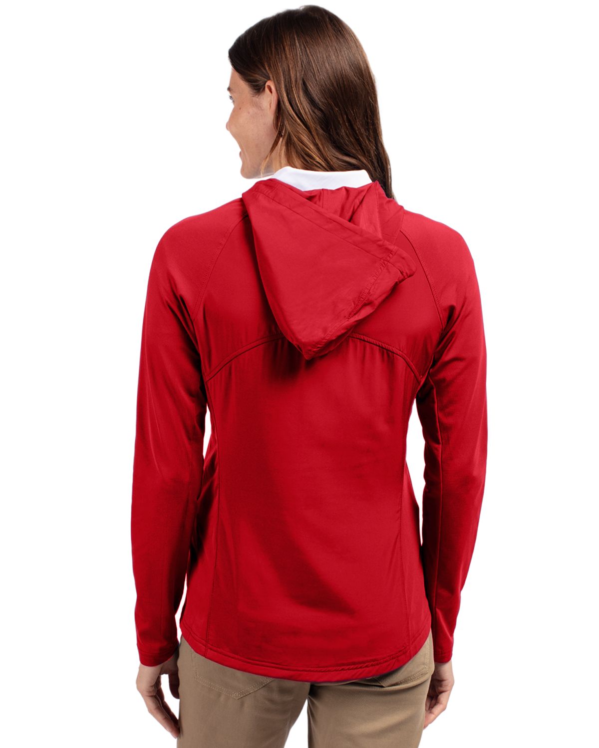 Cutter & Buck Adapt Recycled Soft Knit Stretch Womens Hybrid Full Zip Jacket 123