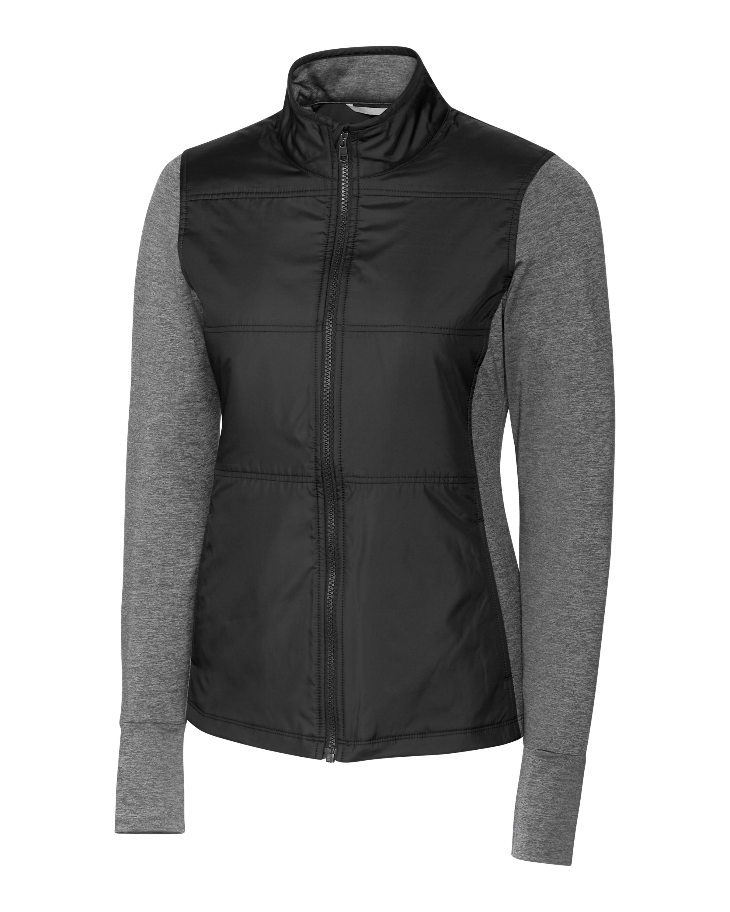 CB Stealth Hybrid Quilted Womens Full Zip Windbreaker Jacket-Cutter &#38; Buck