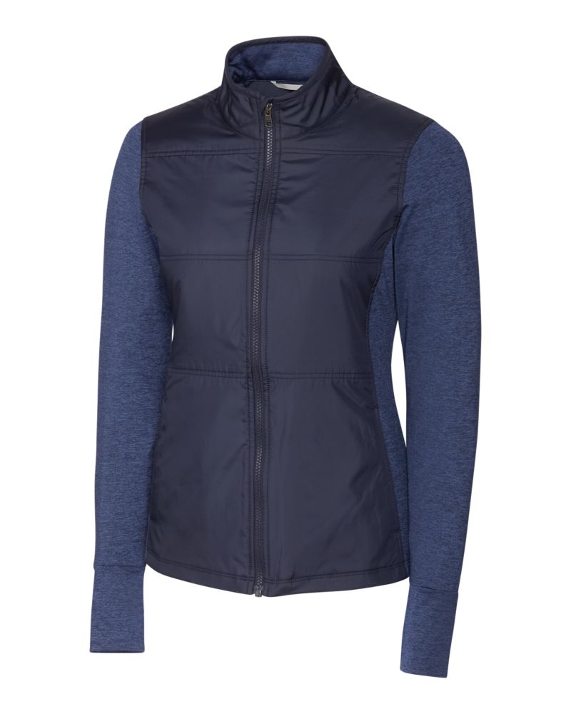 Cutter & Buck Stealth Recycled Hybrid Quilted Womens Windbreaker Jacket 48
