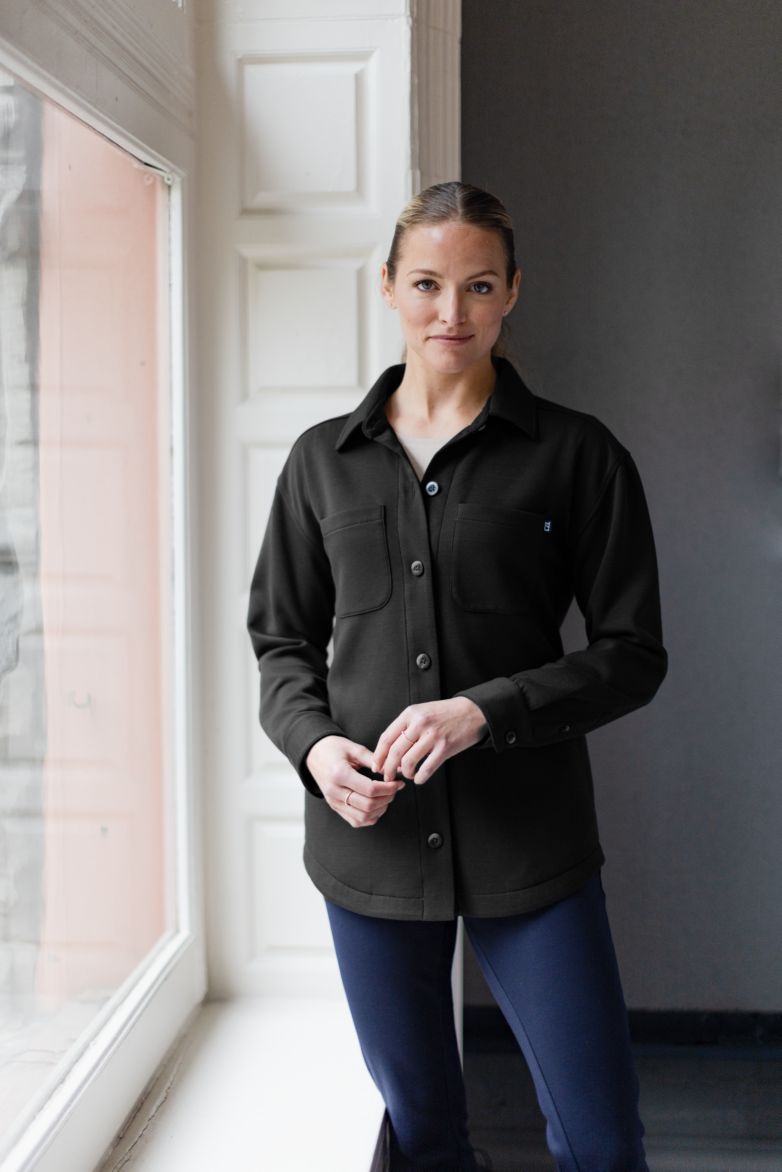 Cutter & Buck Roam Recycled Buttery-Soft Knit Womens Button Down Shirt Jacket