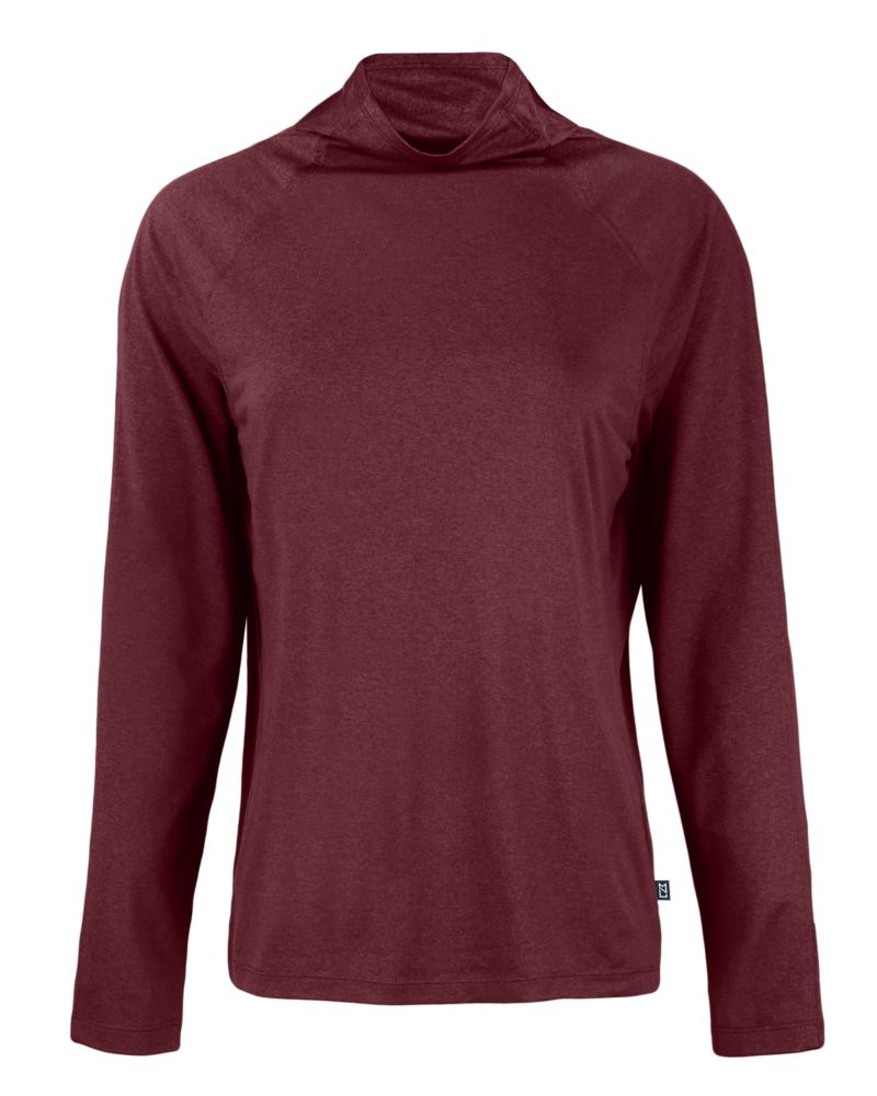Cutter & Buck Coastline Recycled Double Peached Womens Funnel Neck Pullover 101