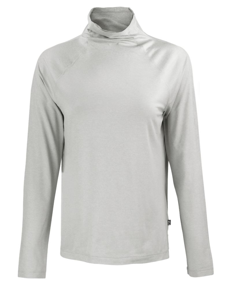 Cutter & Buck Coastline Recycled Double Peached Womens Funnel Neck Pullover 78