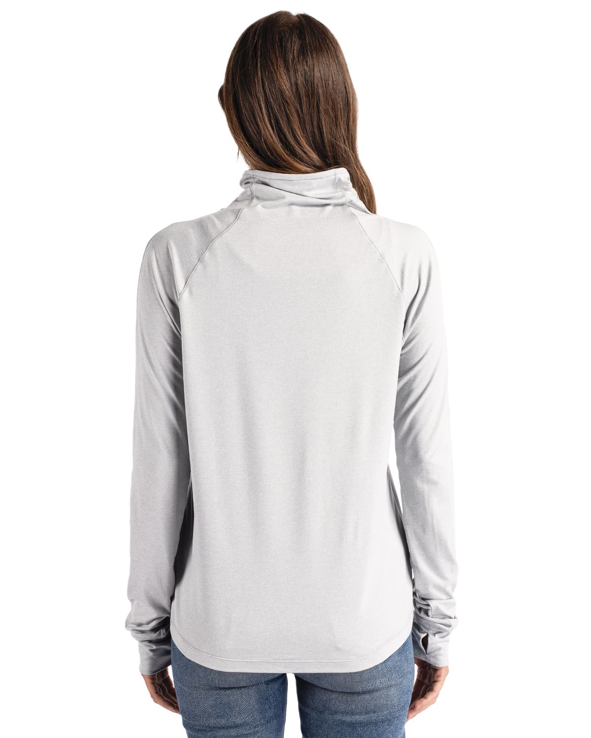 Cutter & Buck Coastline Recycled Double Peached Womens Funnel Neck Pullover 87