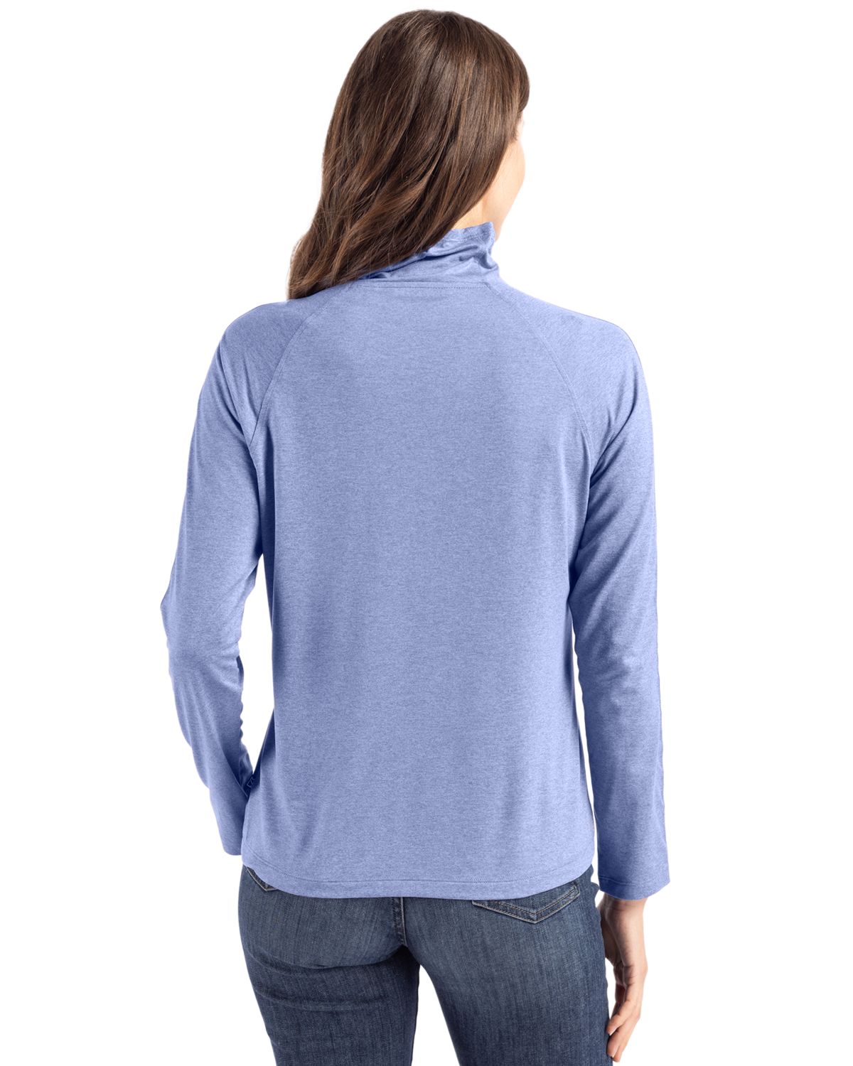 Cutter & Buck Coastline Recycled Double Peached Womens Funnel Neck Pullover 25
