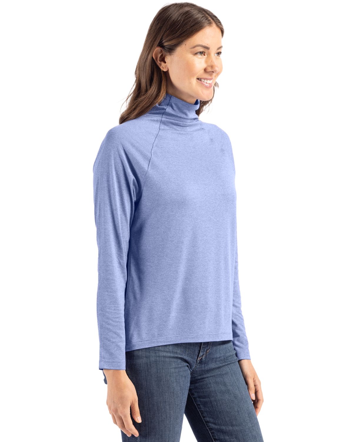 Cutter & Buck Coastline Recycled Double Peached Womens Funnel Neck Pullover 26