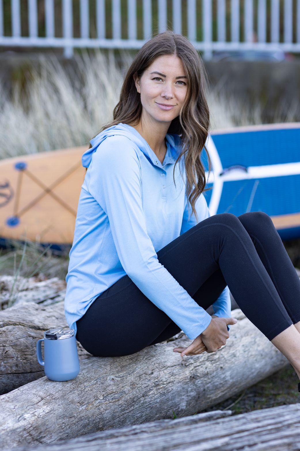 Cutter & Buck Coastline Recycled Double Peached Womens Hooded Pullover