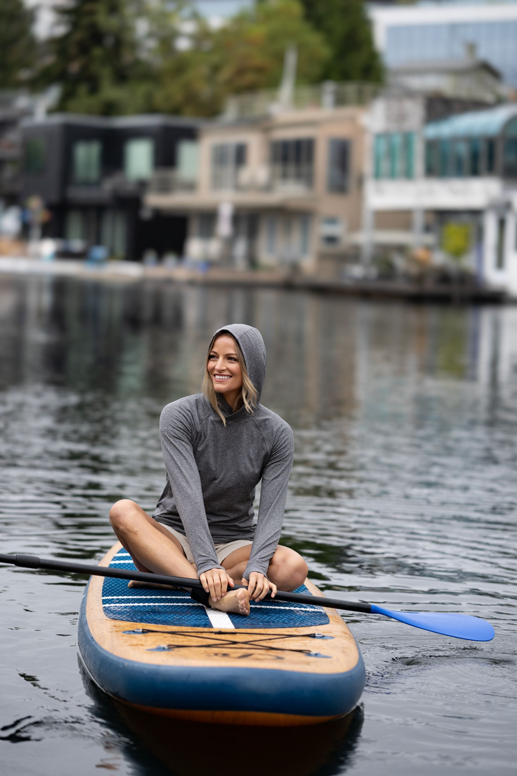 Cutter & Buck Adapt Recycled Soft Knit Stretch Womens Hooded Pullover