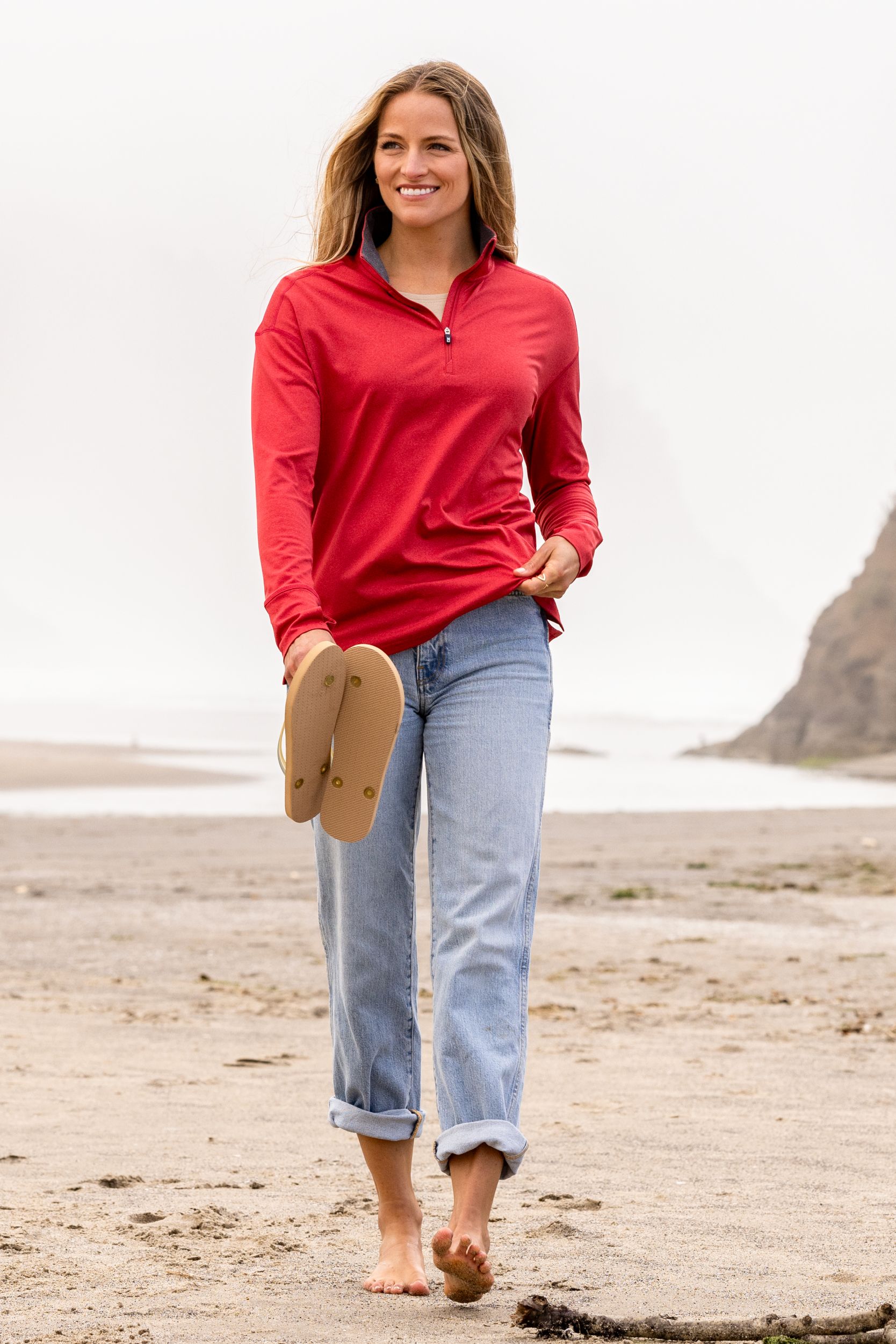 Cutter & Buck Forge Recycled Four-Way Stretch Womens Quarter Zip Pullover