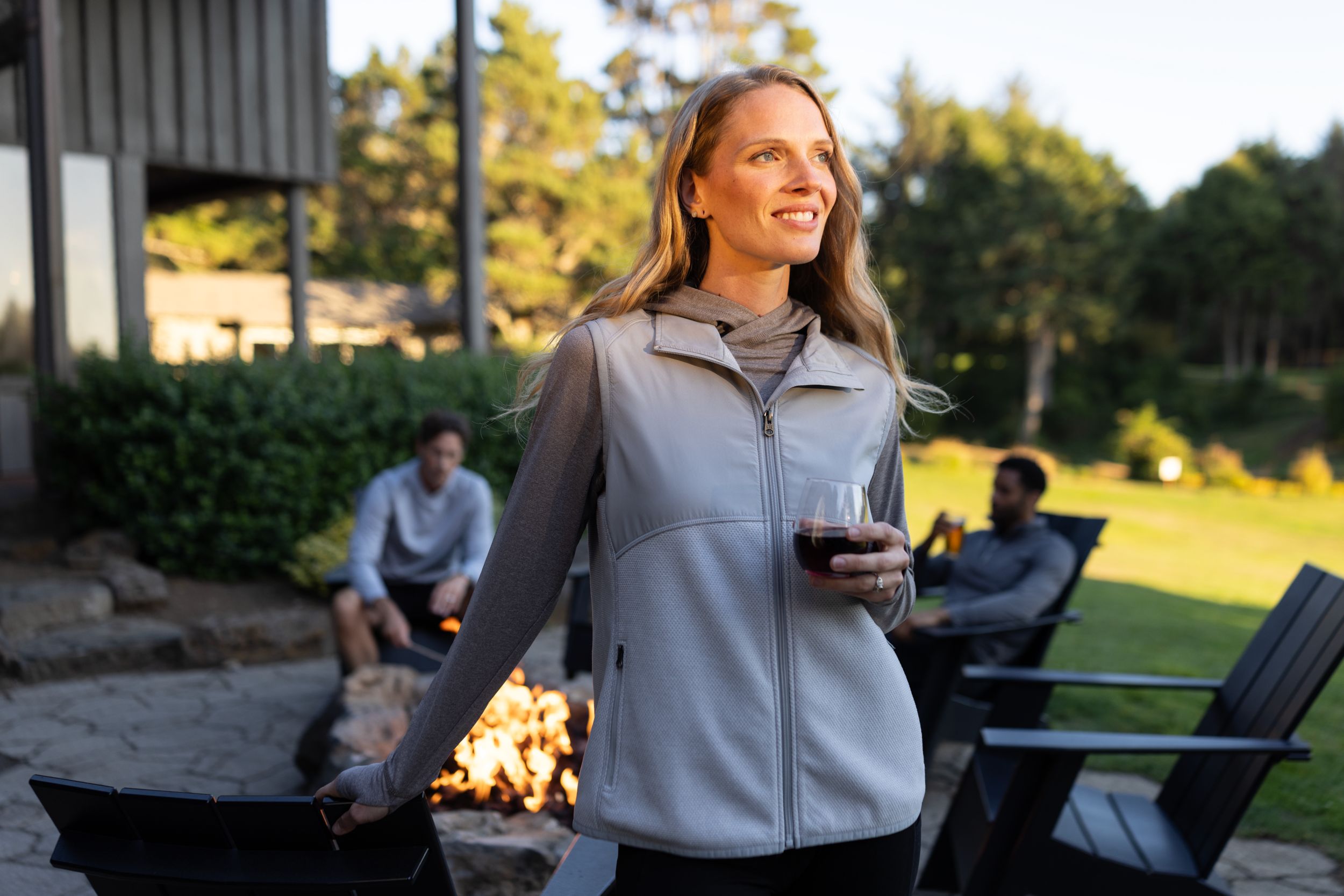 Cutter & Buck Hunts Point Recycled Fleece Womens Hybrid Full Zip Vest