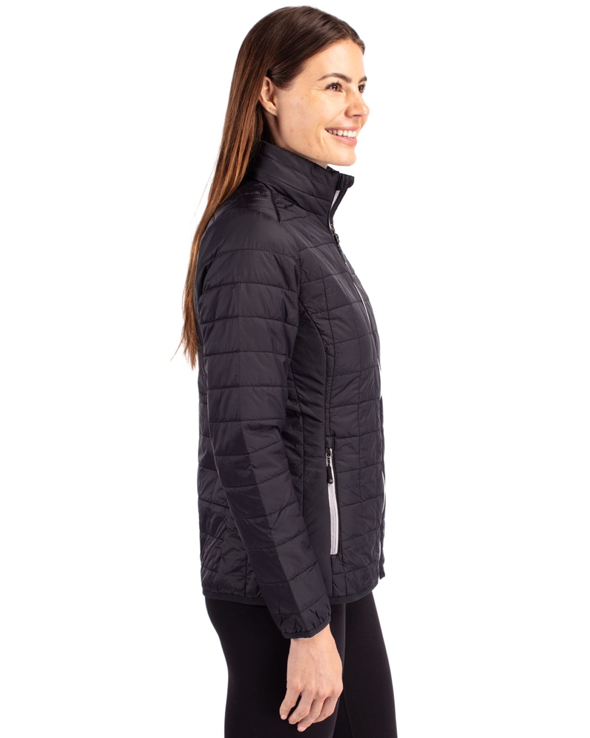 Cutter & Buck Rainier Recycled Insulated Puffer Womens Full Zip Jacket 204