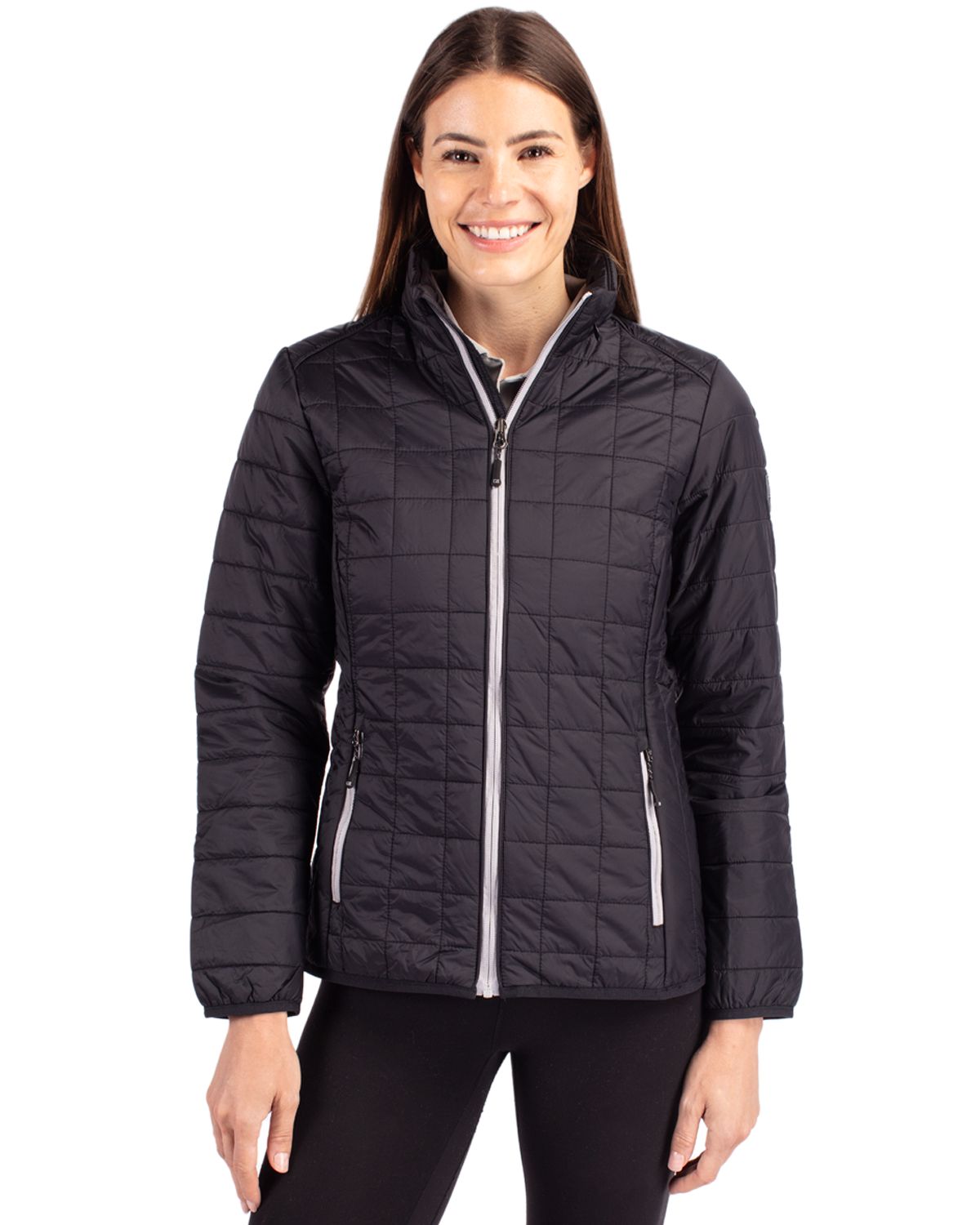 Cutter & Buck Rainier Recycled Insulated Puffer Womens Full Zip Jacket 36
