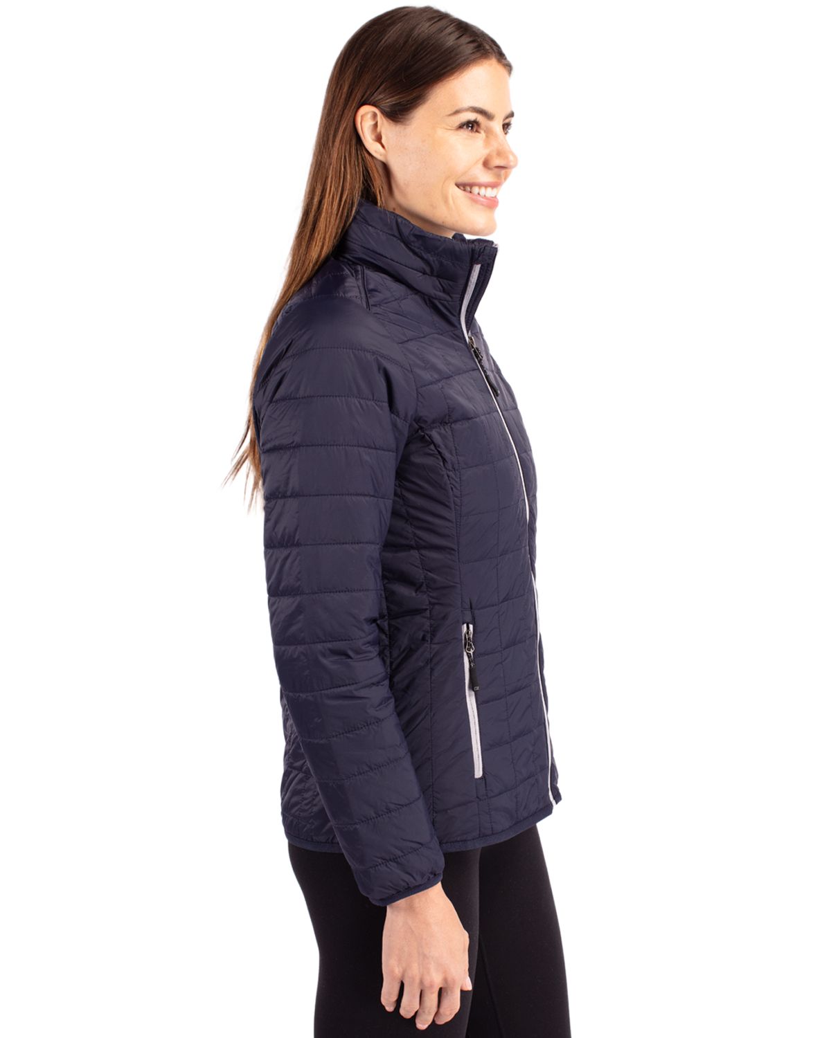 Cutter & Buck Rainier Recycled Insulated Puffer Womens Full Zip Jacket 180