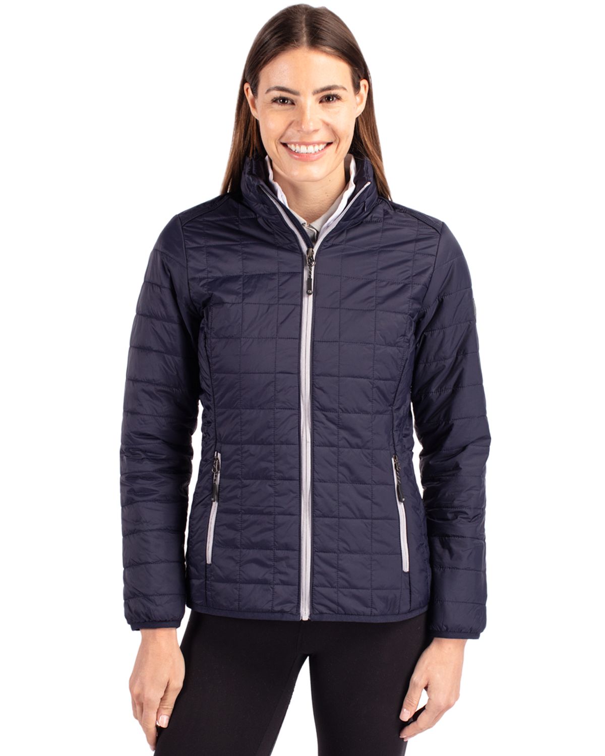 Cutter & Buck Rainier Recycled Insulated Puffer Womens Full Zip Jacket 53