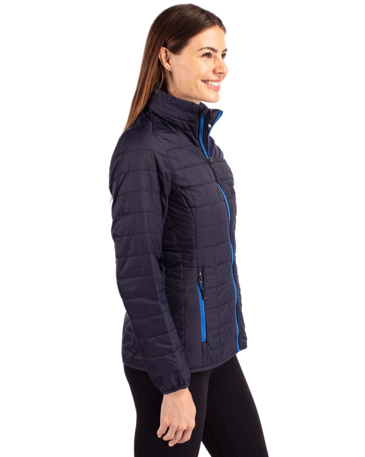 Cutter & Buck Rainier Recycled Insulated Puffer Womens Full Zip Jacket 190