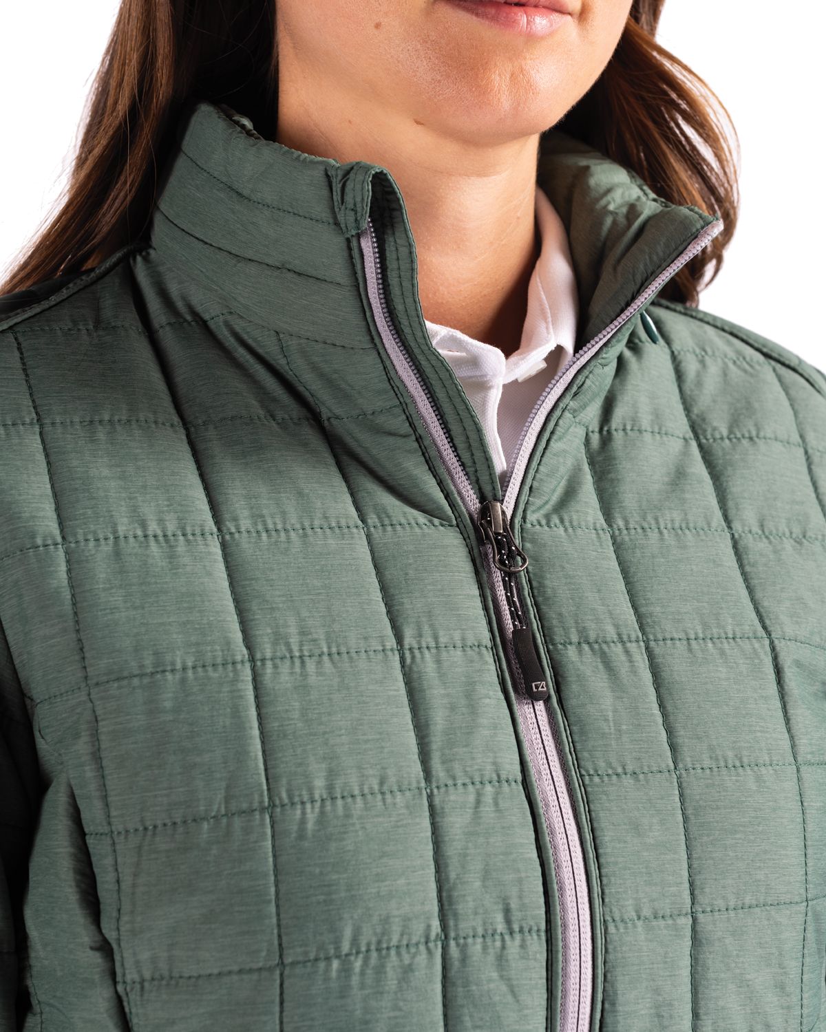 Cutter & Buck Rainier Recycled Insulated Puffer Womens Full Zip Jacket 22