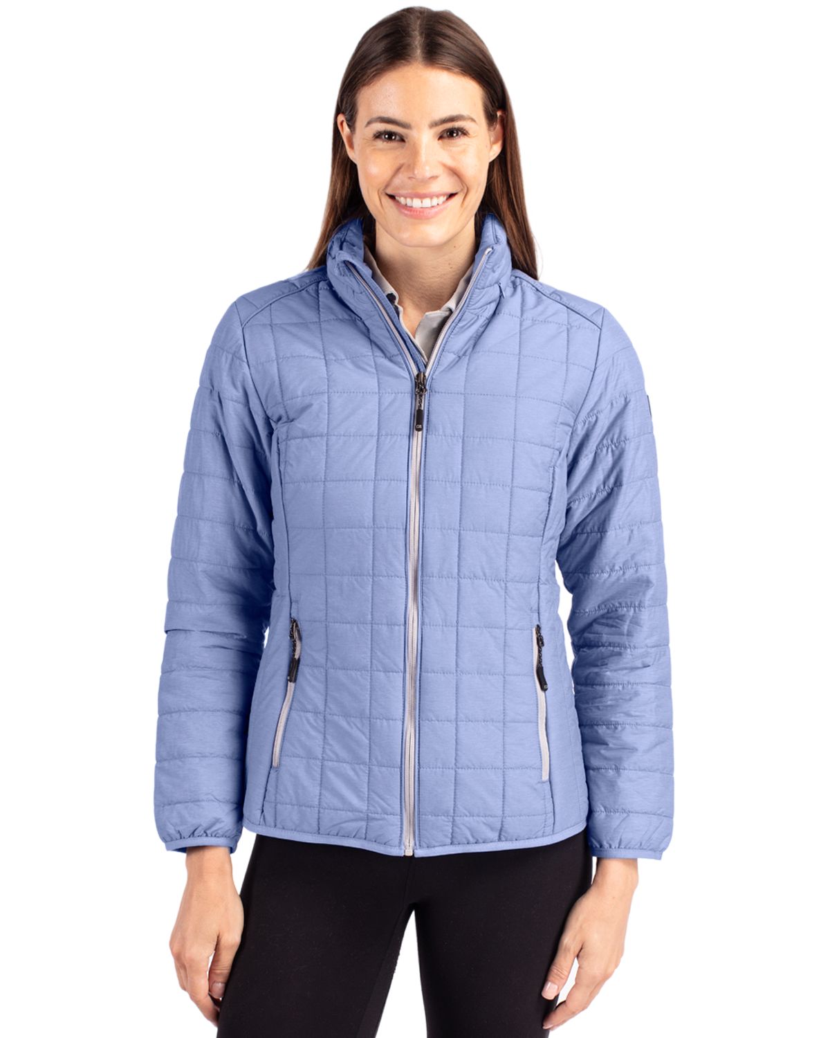 Cutter & Buck Rainier Recycled Insulated Puffer Womens Full Zip Jacket 7