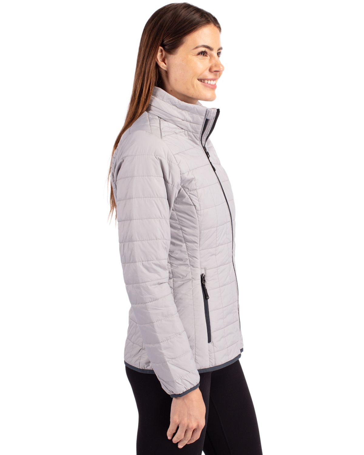 Cutter & Buck Rainier Recycled Insulated Puffer Womens Full Zip Jacket 157