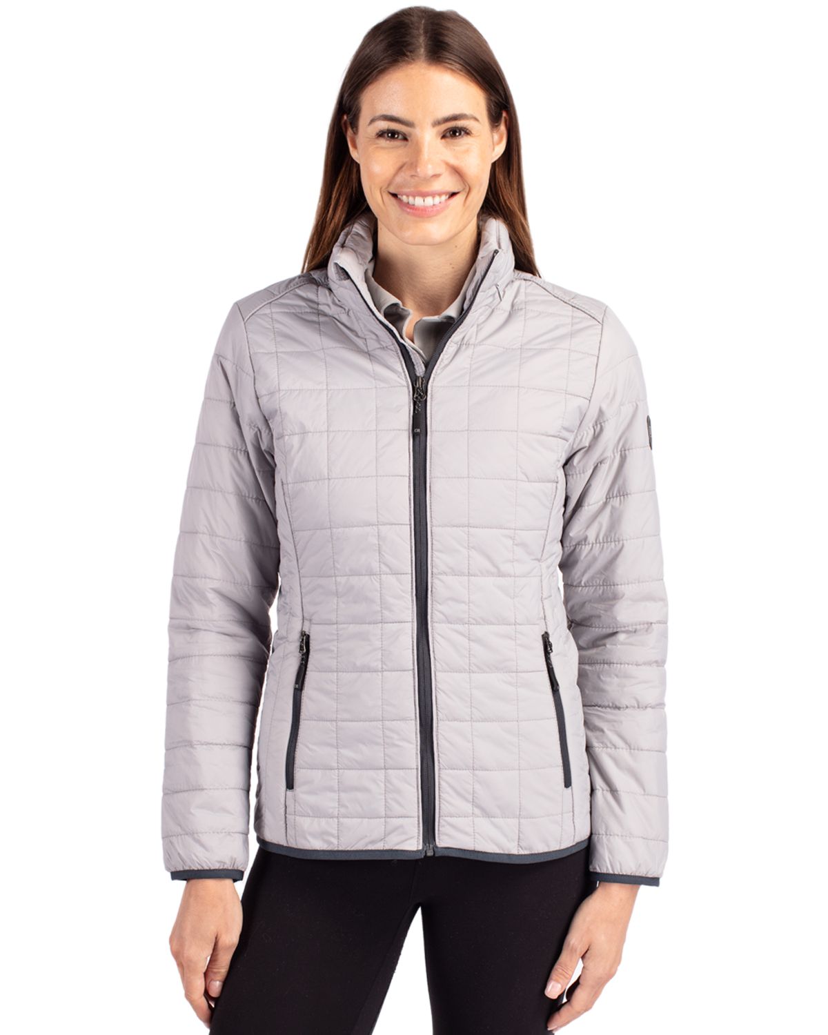 Cutter & Buck Rainier Recycled Insulated Puffer Womens Full Zip Jacket 209
