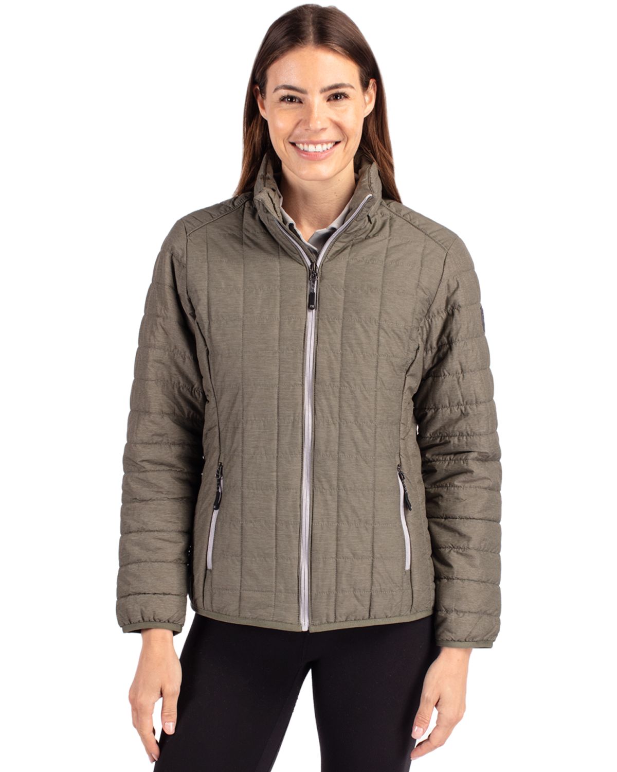 Cutter & Buck Rainier Recycled Insulated Puffer Womens Full Zip Jacket 50