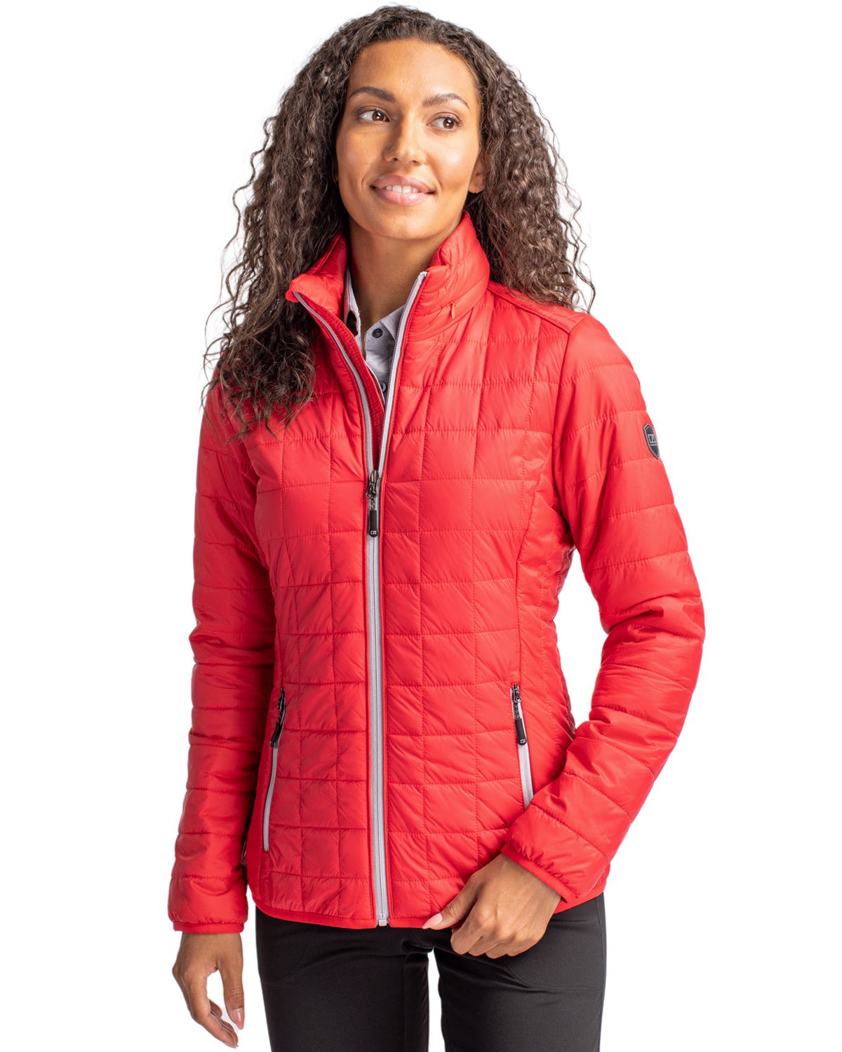 Cutter & Buck Rainier Recycled Insulated Puffer Womens Full Zip Jacket 158