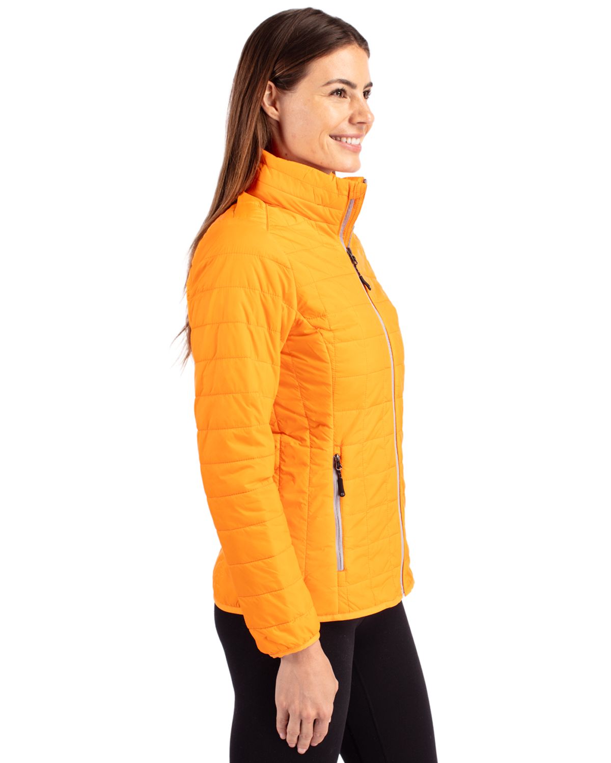 Cutter & Buck Rainier Recycled Insulated Puffer Womens Full Zip Jacket 10