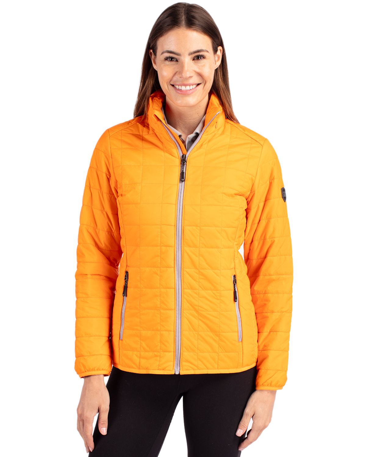 Cutter & Buck Rainier Recycled Insulated Puffer Womens Full Zip Jacket 179