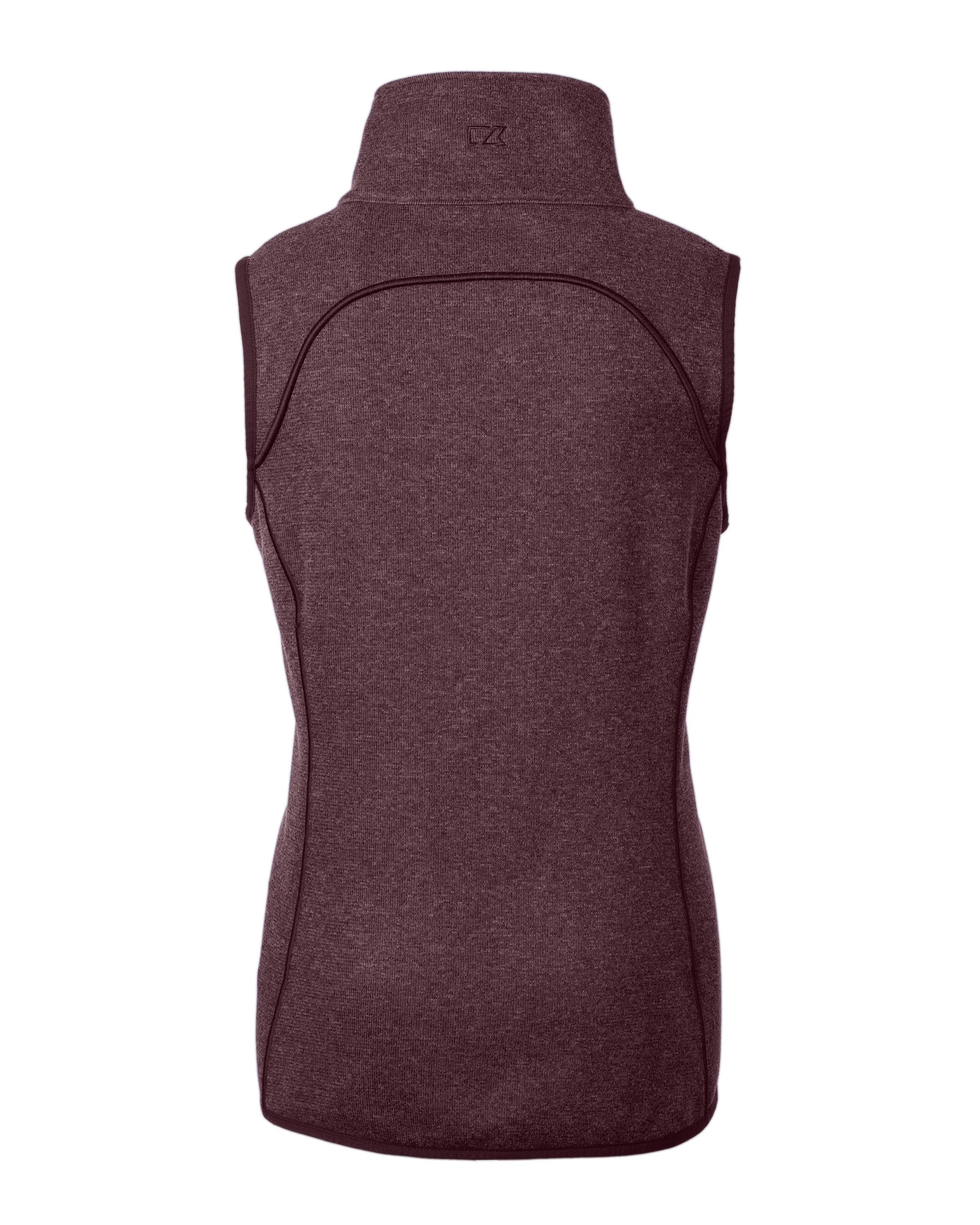 Cutter & Buck Mainsail Sweater-Knit Womens Full Zip Asymmetrical Vest 91