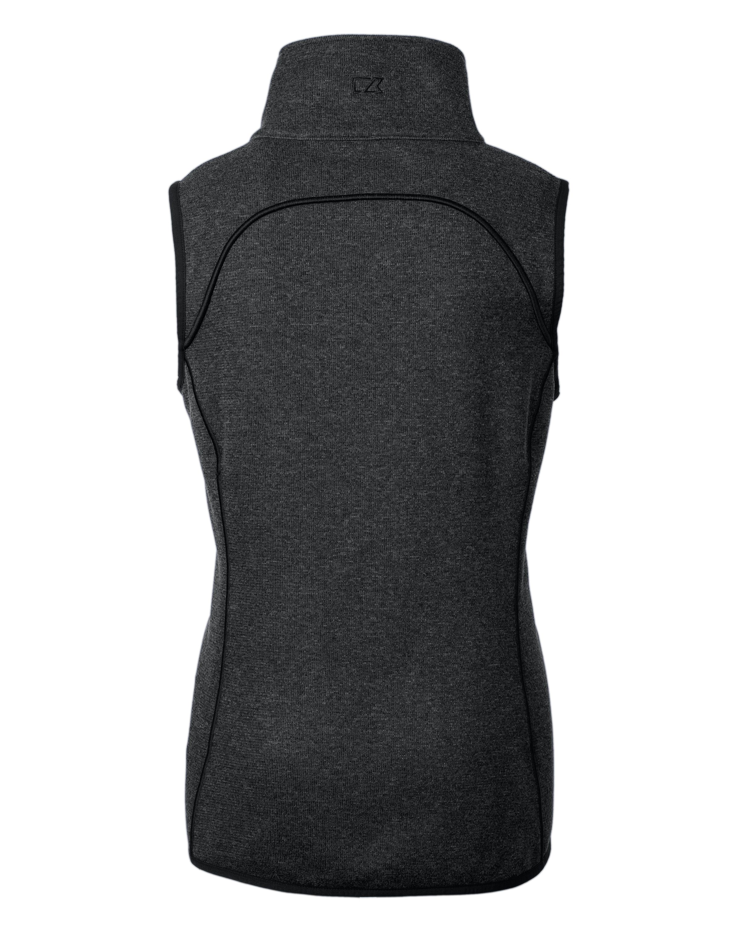 Cutter & Buck Mainsail Sweater-Knit Womens Full Zip Asymmetrical Vest 88