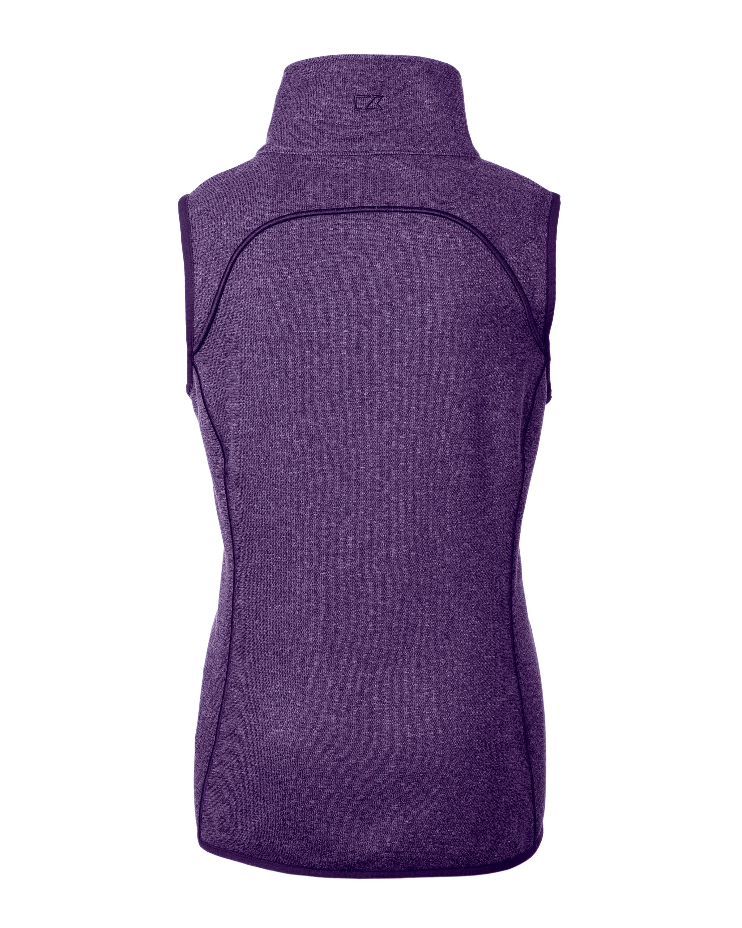 Cutter & Buck Mainsail Sweater-Knit Womens Full Zip Asymmetrical Vest 5