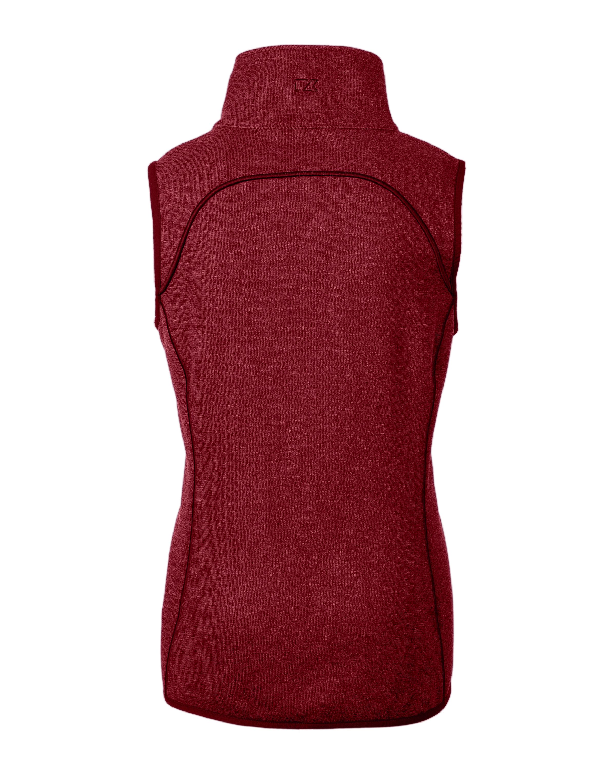 Cutter & Buck Mainsail Sweater-Knit Womens Full Zip Asymmetrical Vest 94