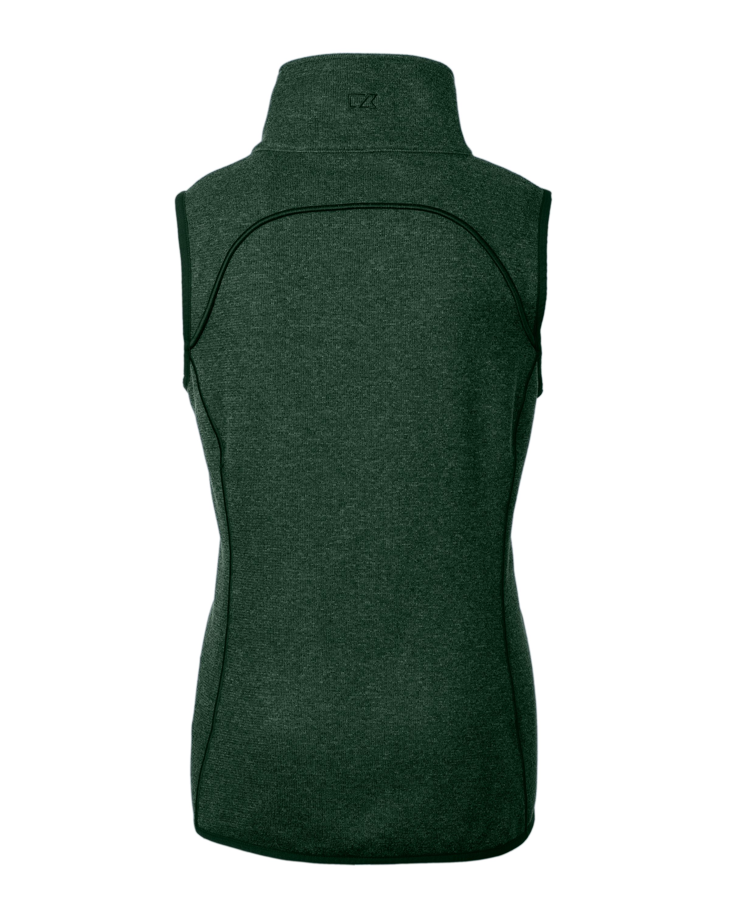 Cutter & Buck Mainsail Sweater-Knit Womens Full Zip Asymmetrical Vest 95