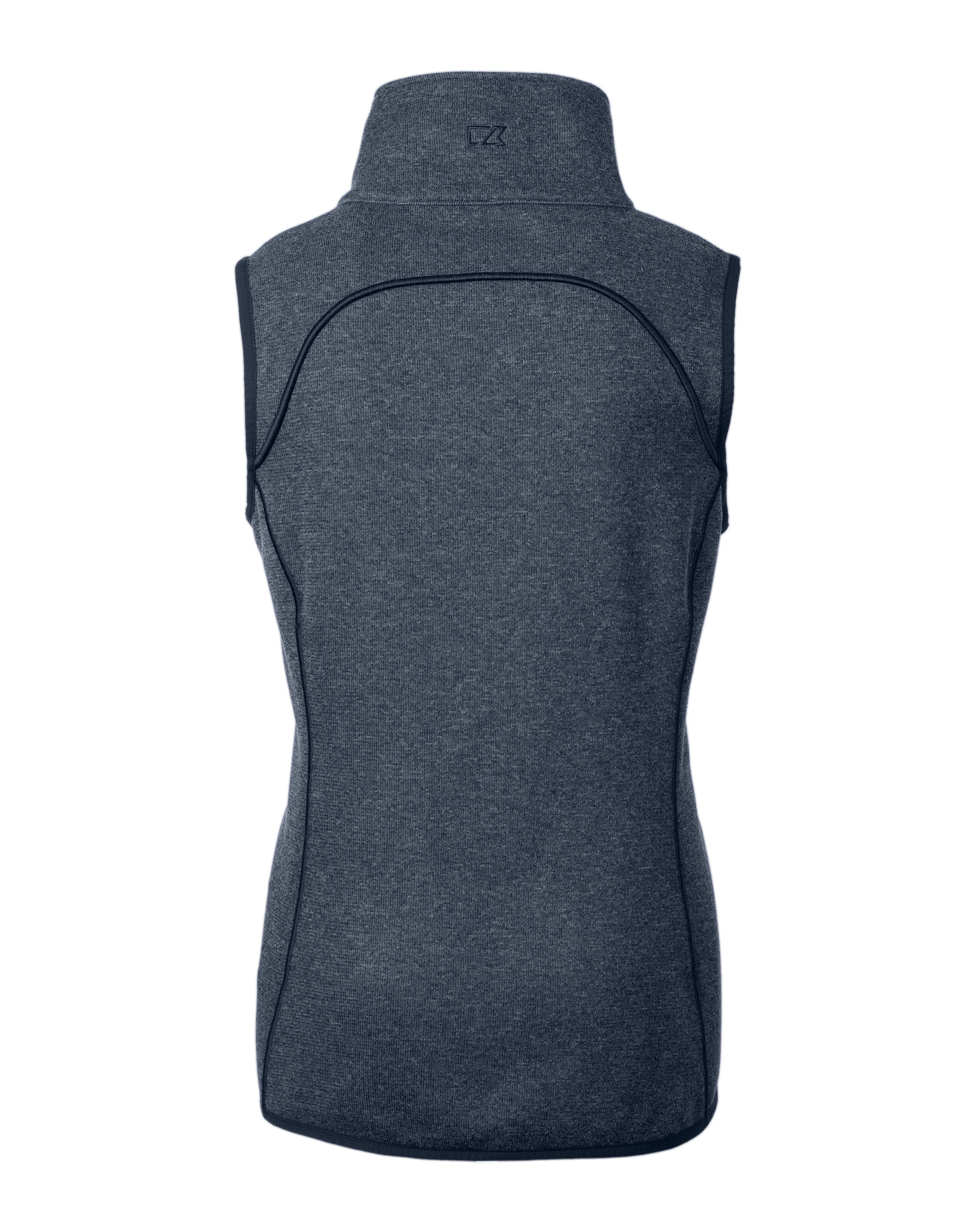 Cutter & Buck Mainsail Sweater-Knit Womens Full Zip Asymmetrical Vest 10