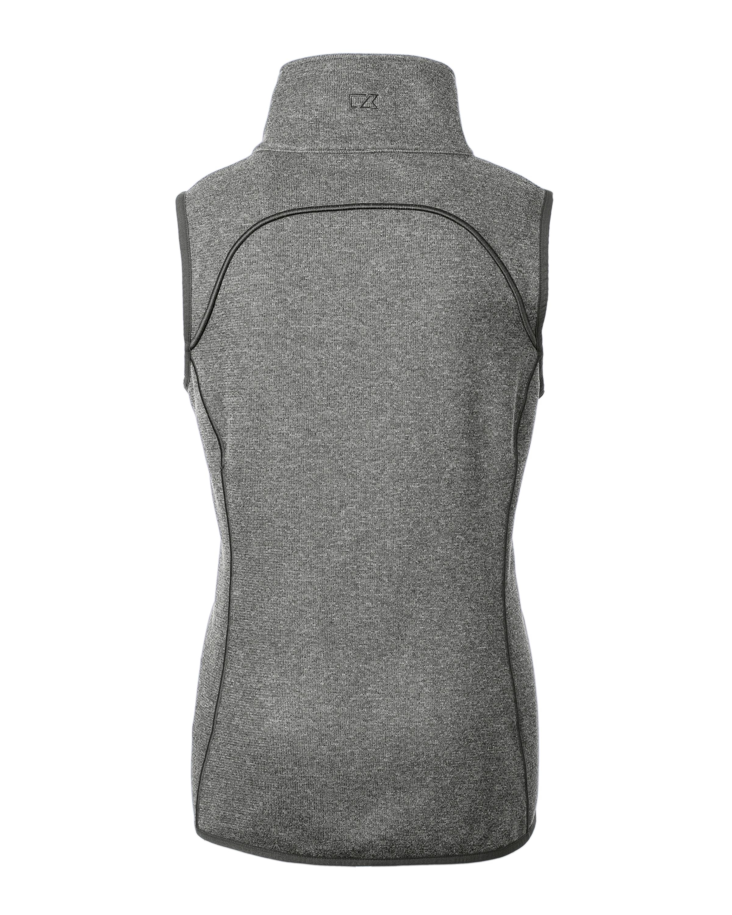 Cutter & Buck Mainsail Sweater-Knit Womens Full Zip Asymmetrical Vest 144