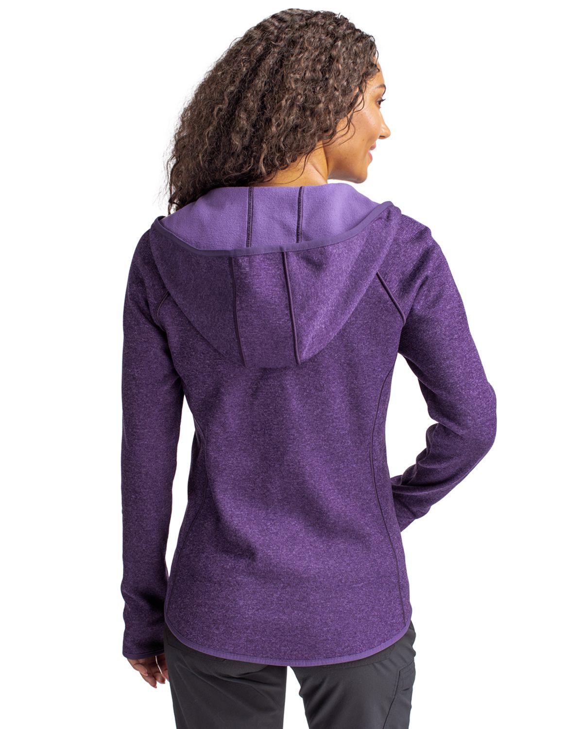 Cutter & Buck Mainsail Sweater-Knit Womens Full Zip Hooded Jacket 81
