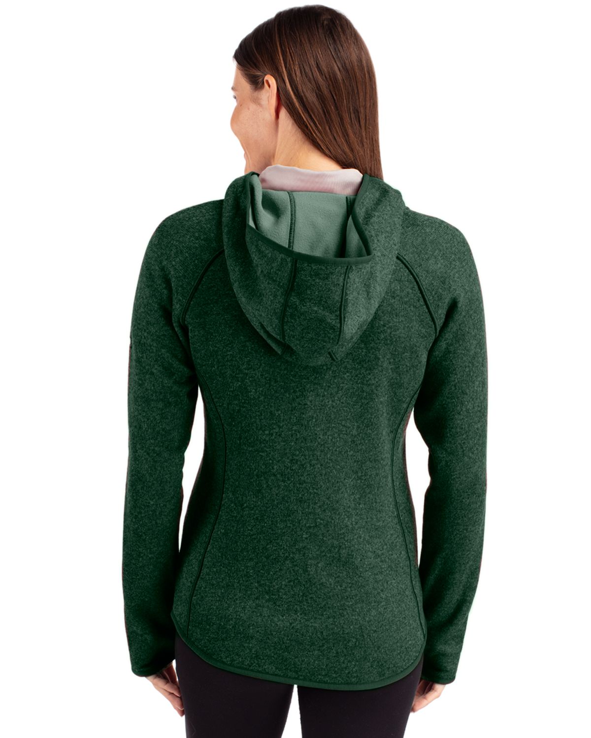 Cutter & Buck Mainsail Sweater-Knit Womens Full Zip Hooded Jacket 109