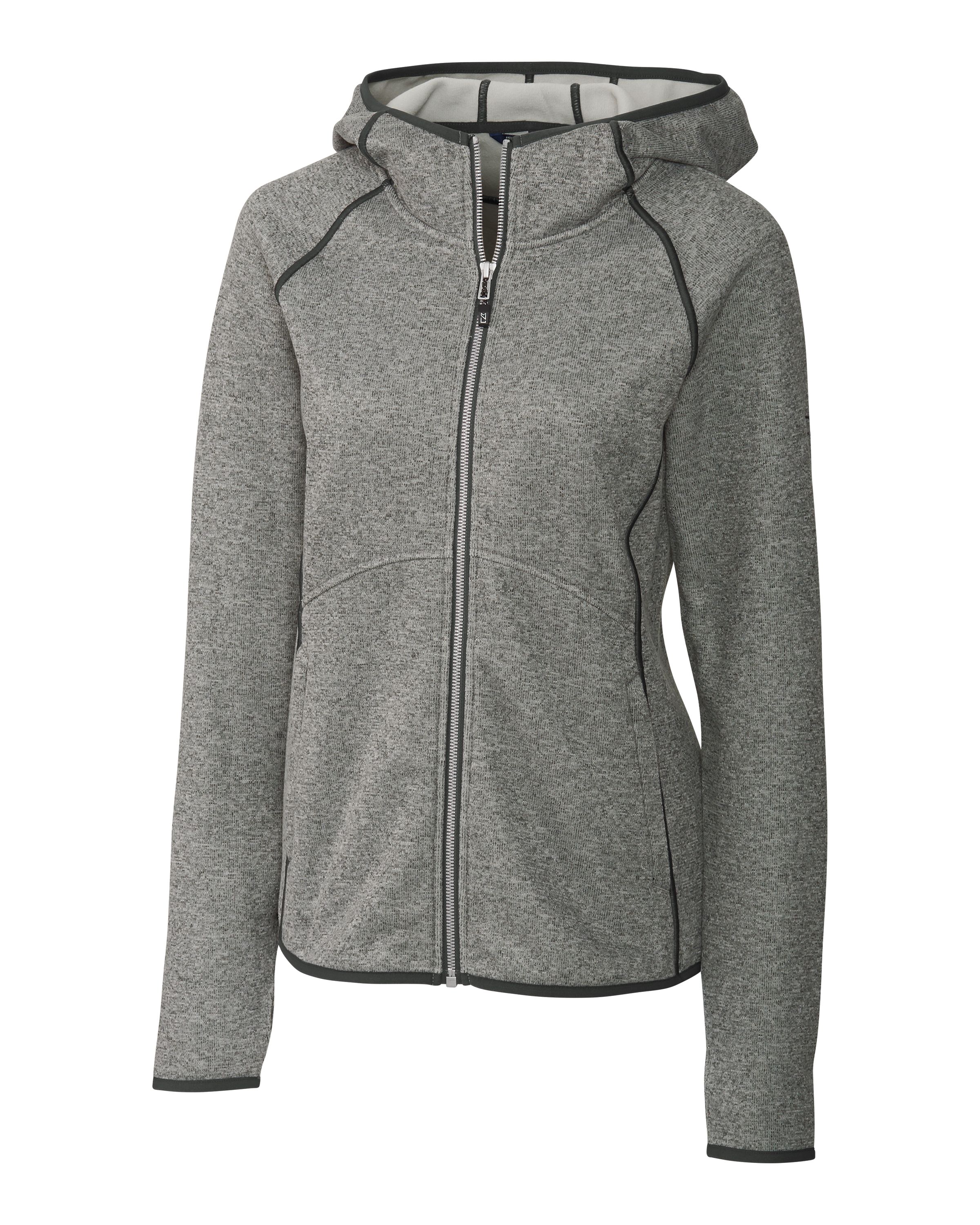 Cutter & Buck Mainsail Sweater-Knit Womens Full Zip Hooded Jacket 111