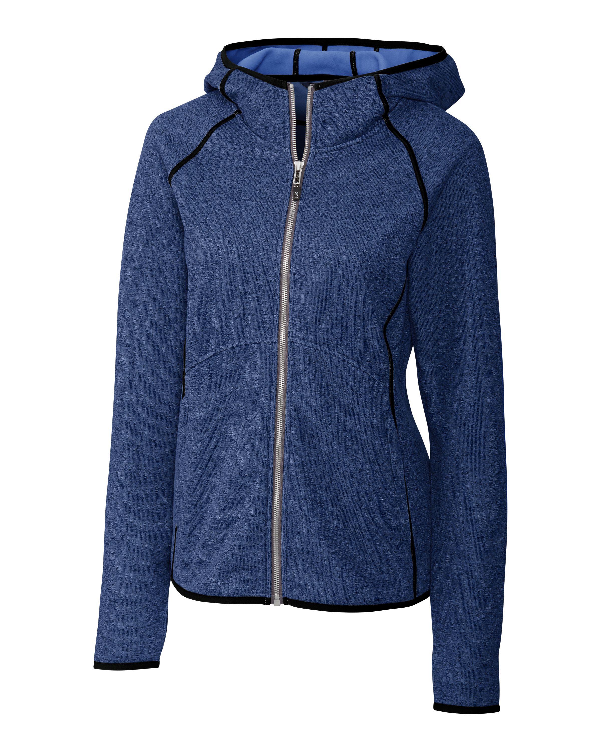 Cutter & Buck Mainsail Sweater-Knit Womens Full Zip Hooded Jacket 121